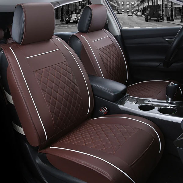 leather brown car seat cover, premium car decor car seat cover