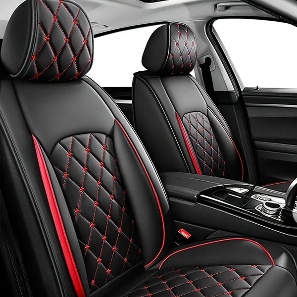 Red and black car seat cover, premium car decor car seat cover