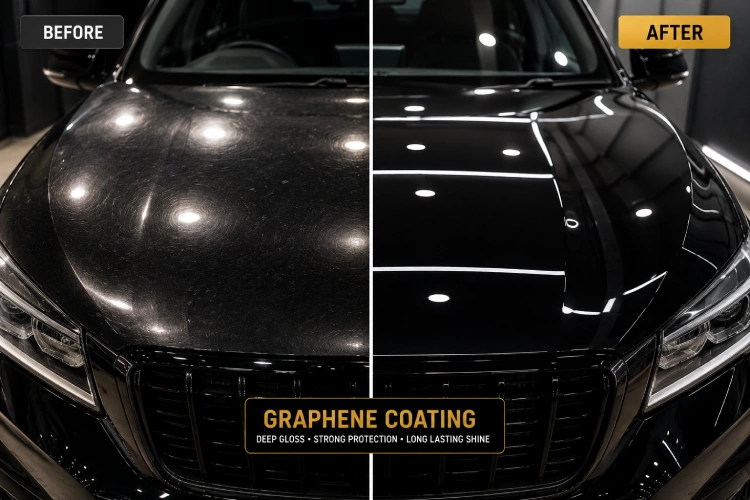 Graphene Coating before after view