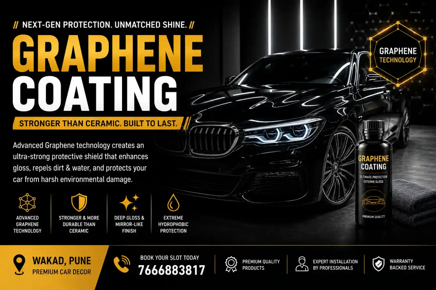 Graphene coating in wakad pune by premium car decor