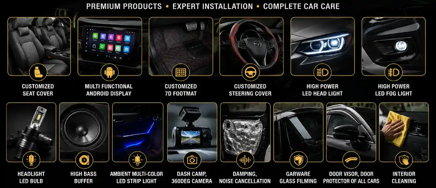 premium car decor All in one accessories shop in wakad pune